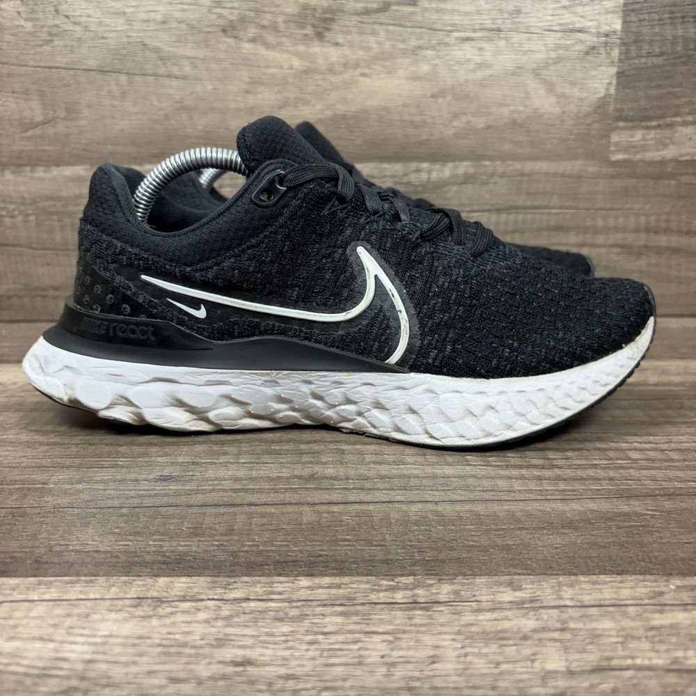 Nike React Infinity Run Flyknit 3 Black Womens US Size 8 DD3024-001 Running Shoe